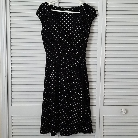 Ralph Lauren Polka Dot Faux Wrap Dress - Picture 4 of 16